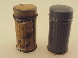 US Military WWI, Pair, Anti-fog, Gas Mask Cans