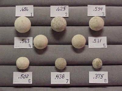 Musket Balls from the American Revolution