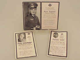 Nazi WWII Funeral Cards