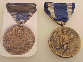 WWI NY State Service Medal