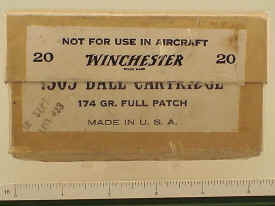 Winchester Military Ball Cartridges .303 British