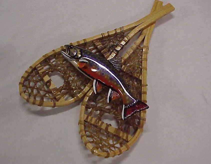 Local Artisan's Carved Wood Trout