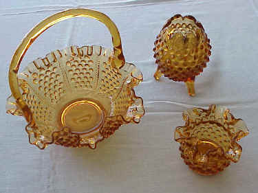 Fenton Glass Company Amber Accessory Pieces Item No. 3854