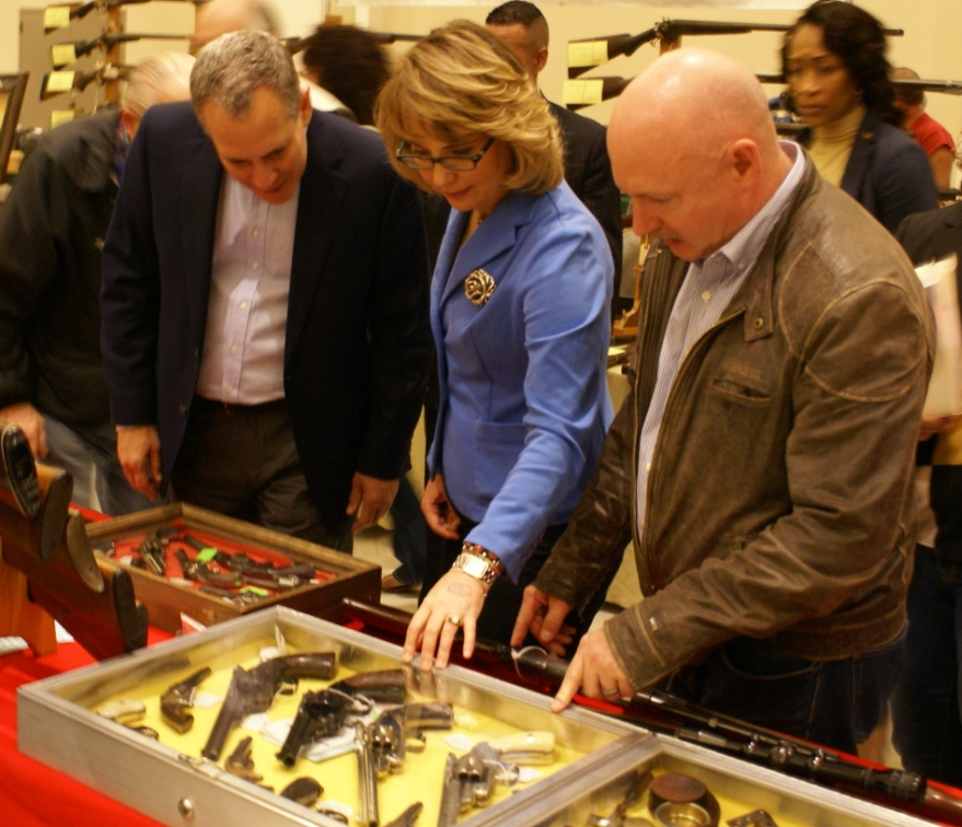 NYS AG Eric Schneiderman, Gabby Giffords, Mark Kelly at Saratoga Arms Fair October 2013