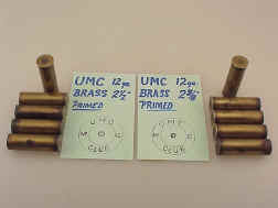 Brass Shot Shell, 12 gauge, 2-5/8, new production, marked PARKER BRO'S,  MERIDEN, CT. use large pistol primer, each - Track of the Wolf