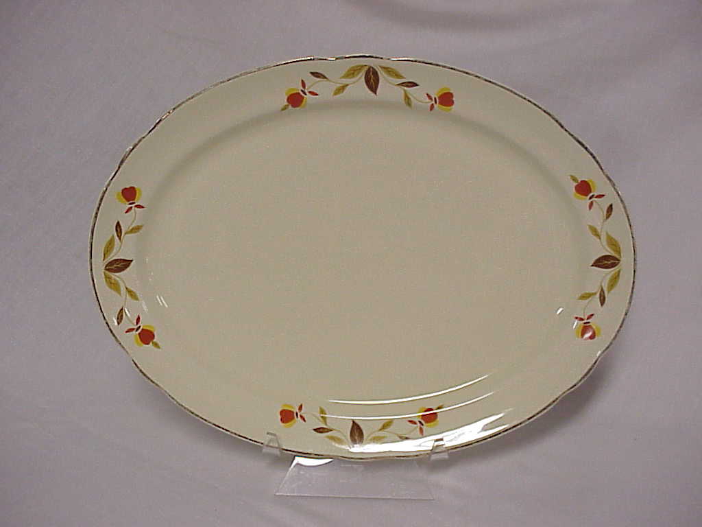 Autumn Leaf Jewel Tea  Large 13 1/2" Oval Platter 96%
